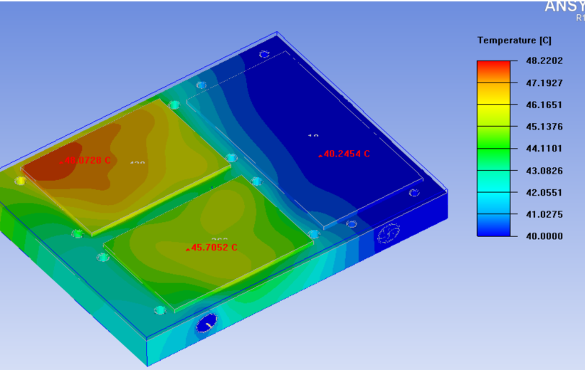Solución térmica para proyecto de enfriamiento de placa fría líquida Igbt de 800 W